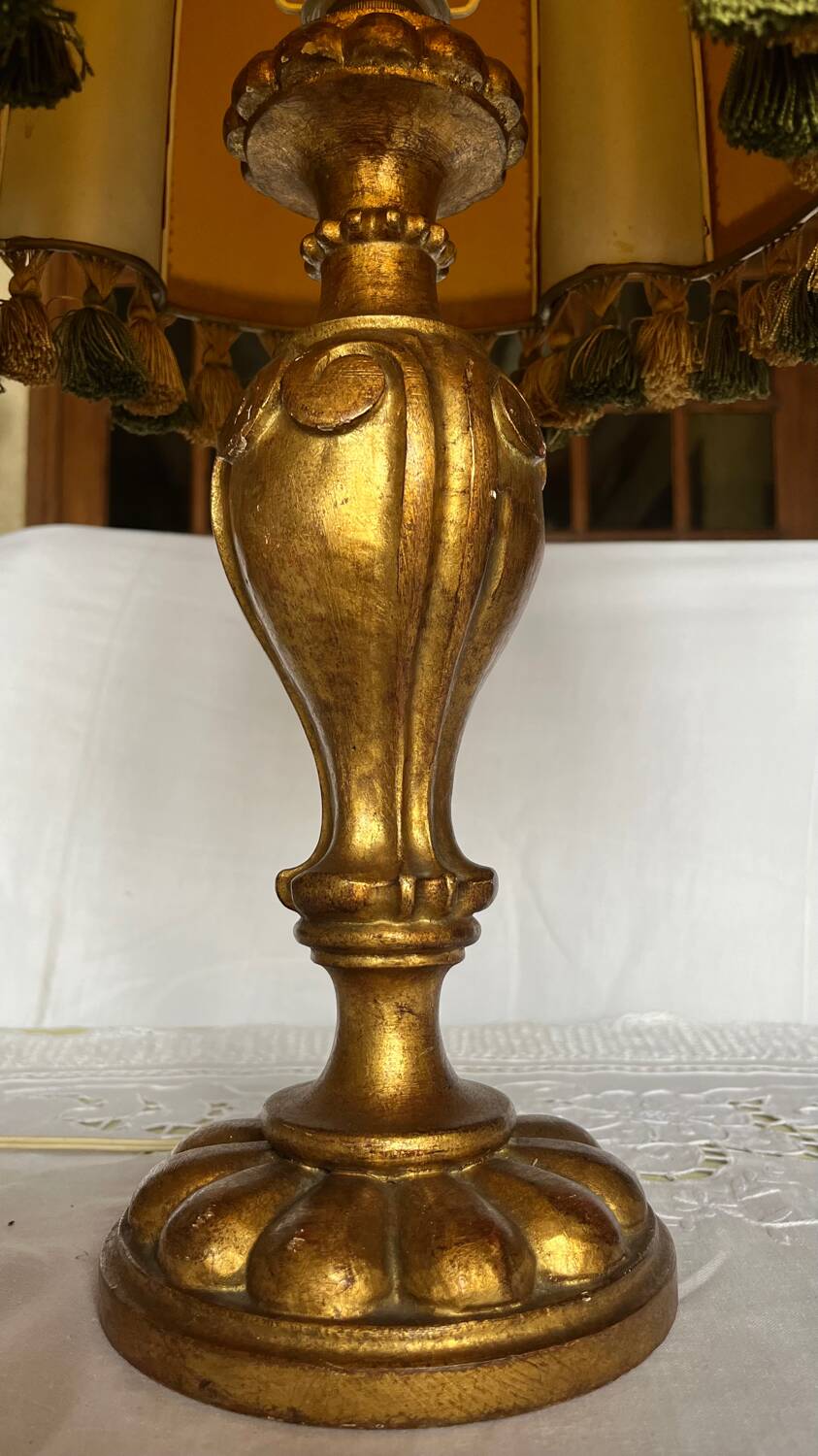 Vintage wooden table lamp