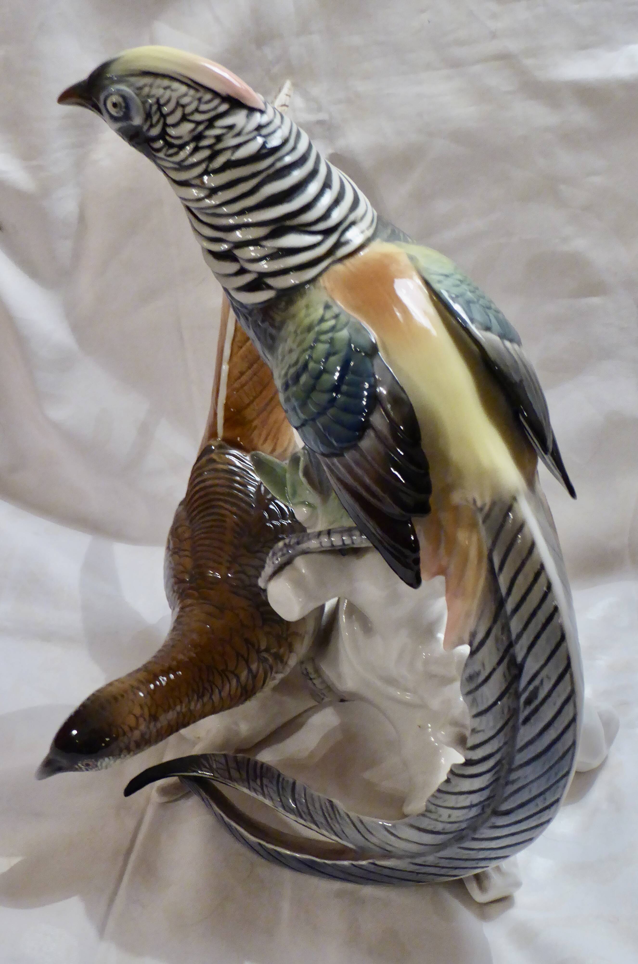 Pair of porcelain birds from Saxony