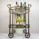 Vintage French brass bar cart, 1950s