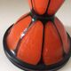 Beautiful orange art deco black glass vase