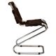 Vintage Italian chair in cowhide and chrome, 1970s