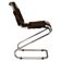 Vintage Italian chair in cowhide and chrome, 1970s