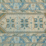 Distressed Vintage Blue Turkish Rug 4'1" X 6'9"