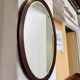Antique Oval Mahogany Wall Mirror
