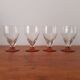 4 smoked brown stemmed glasses
