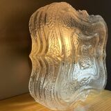 Square glass flush mounted ceiling or wall lamp