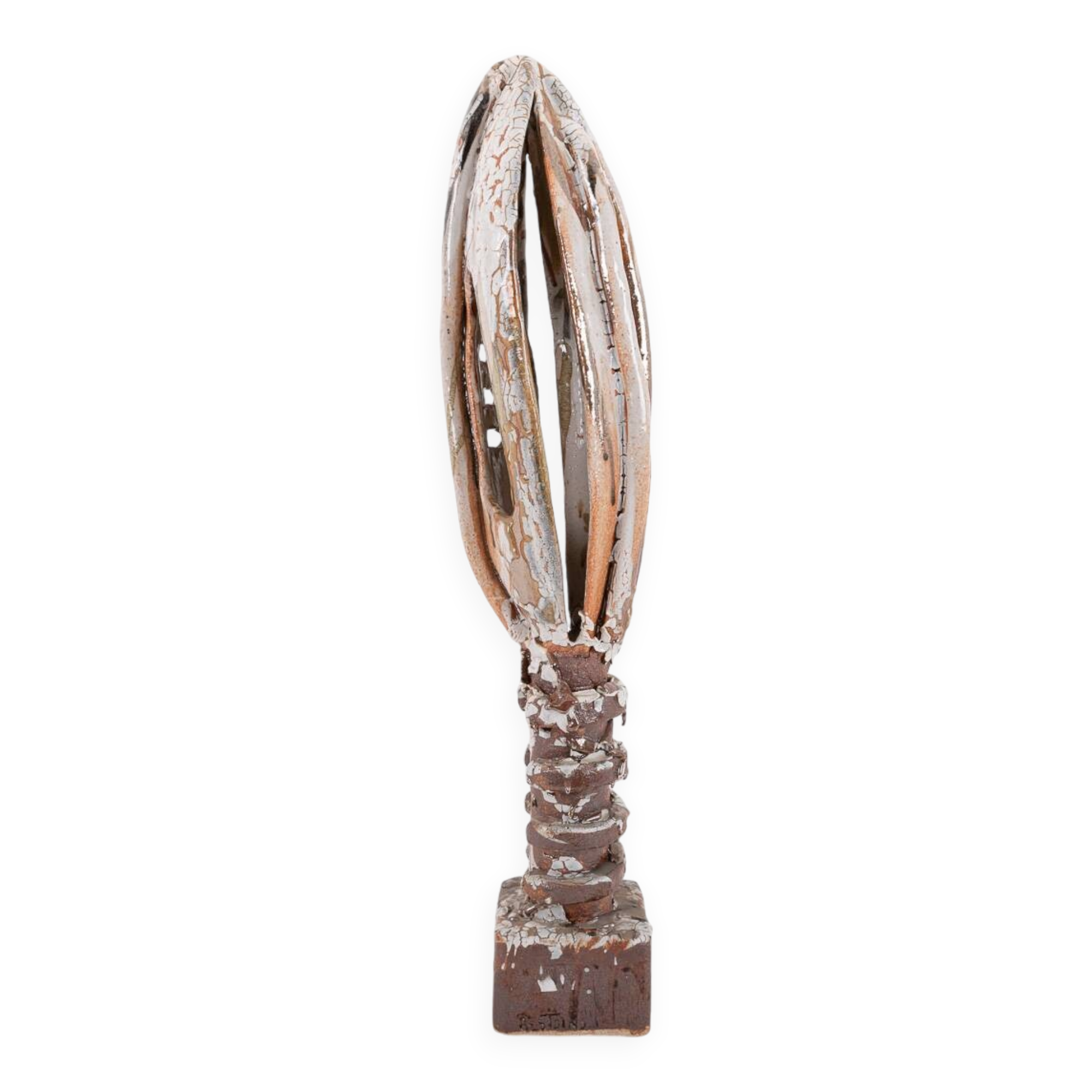 Sculpture artistique unique en céramique émaillée, Sicile