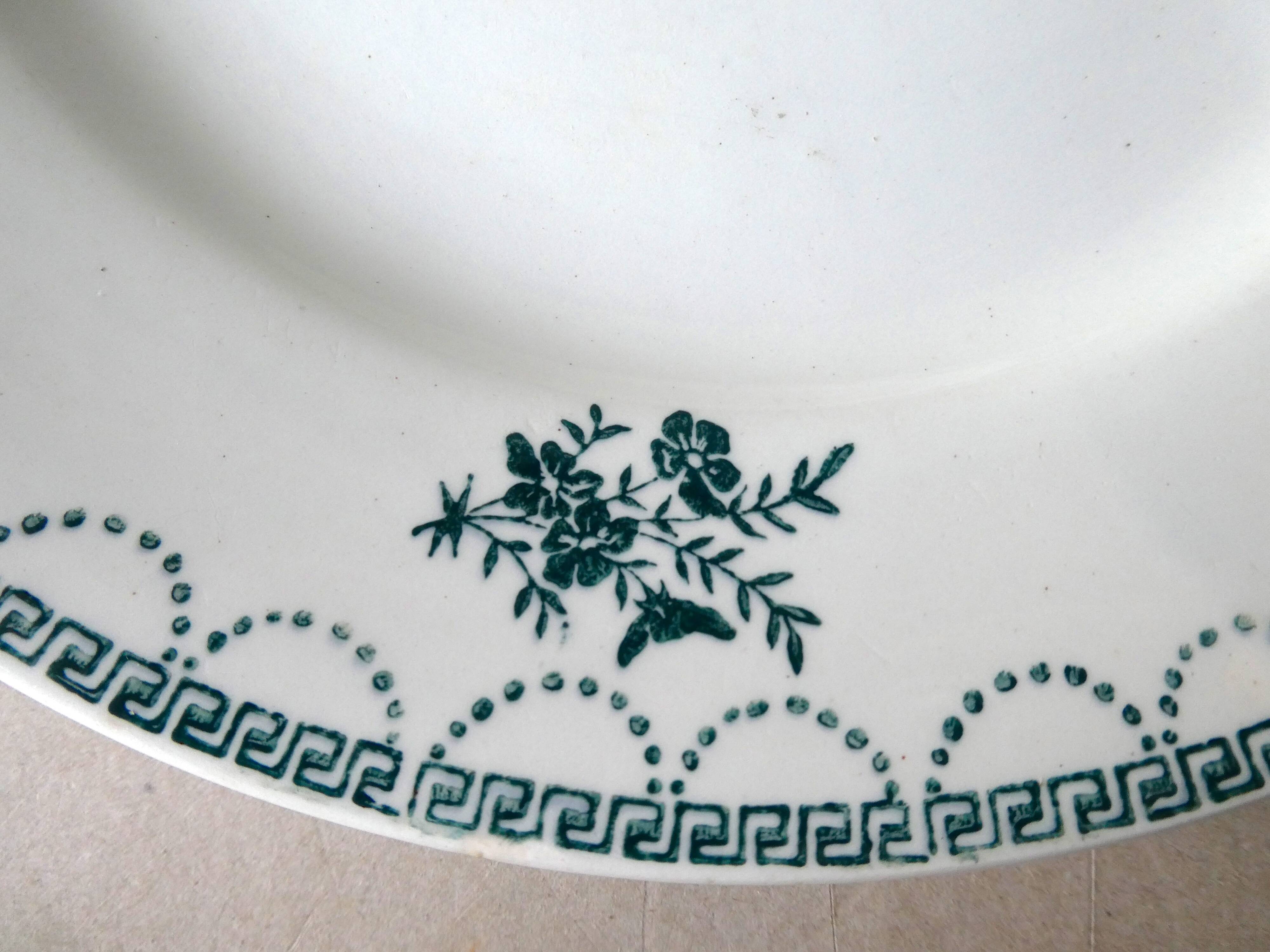 Set of 6 dinner plates of Saint Amand 50s