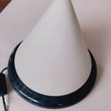 Murano glass and marble cone lamp, vintage design from the 1970s/80s