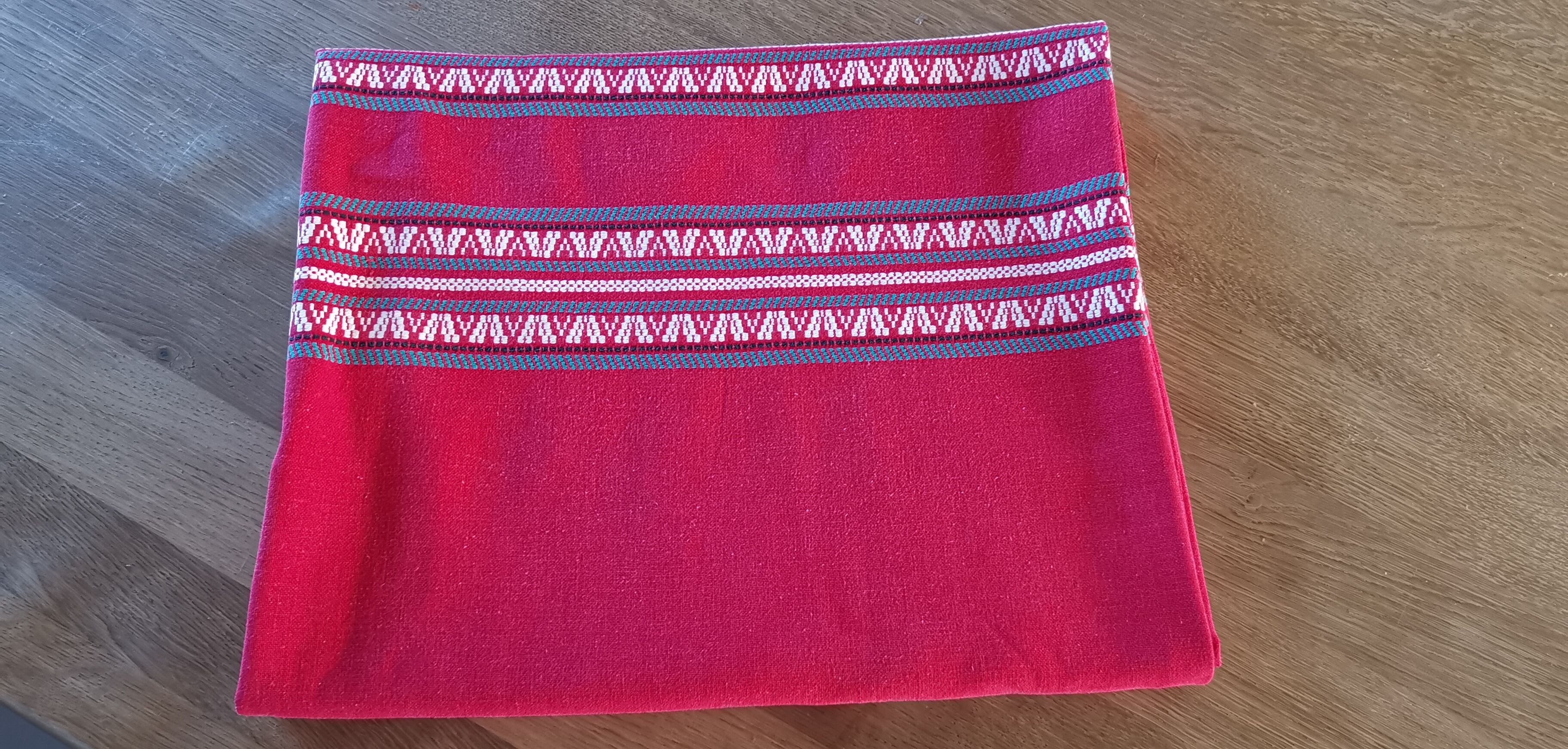 Old Basque red rectangular tablecloth