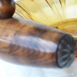 Plat en verre et bois