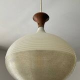 Rotaflex pendant light in Rhodoid and teak from the 1960s