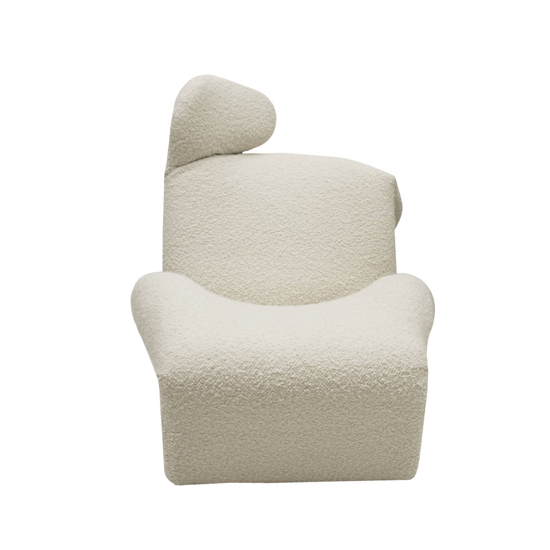Wink White Armchair Designed by Toshiyuki Kita for Cassina, 1980s