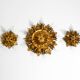 Set of three beautiful 1960s Italian ceiling or wall lamps by Banci Firenze
