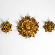 Set of three beautiful 1960s Italian ceiling or wall lamps by Banci Firenze