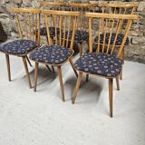 Lot of 6 bistro bar chairs from the 1960s