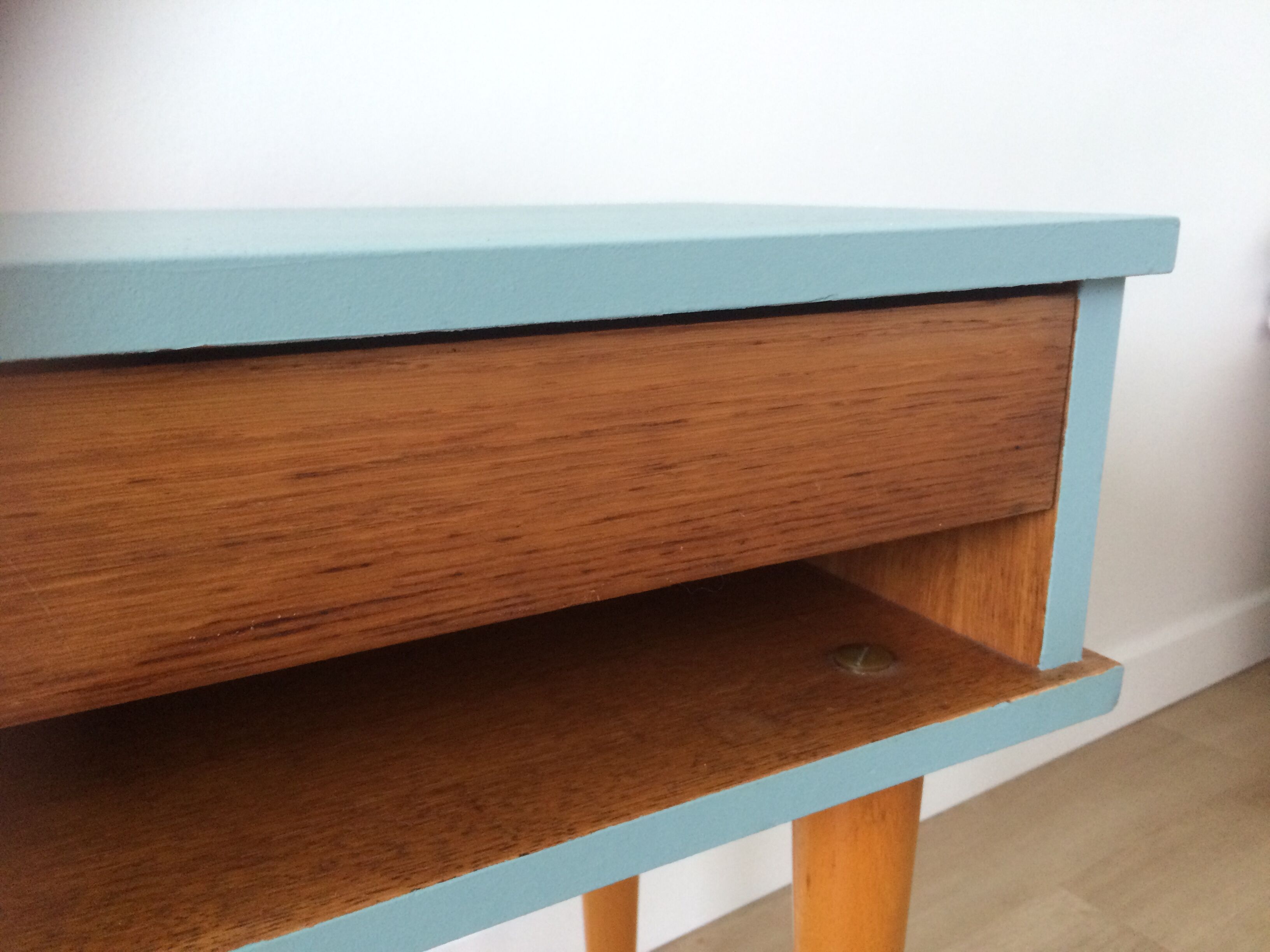 Vintage bedside table years 60 relookee