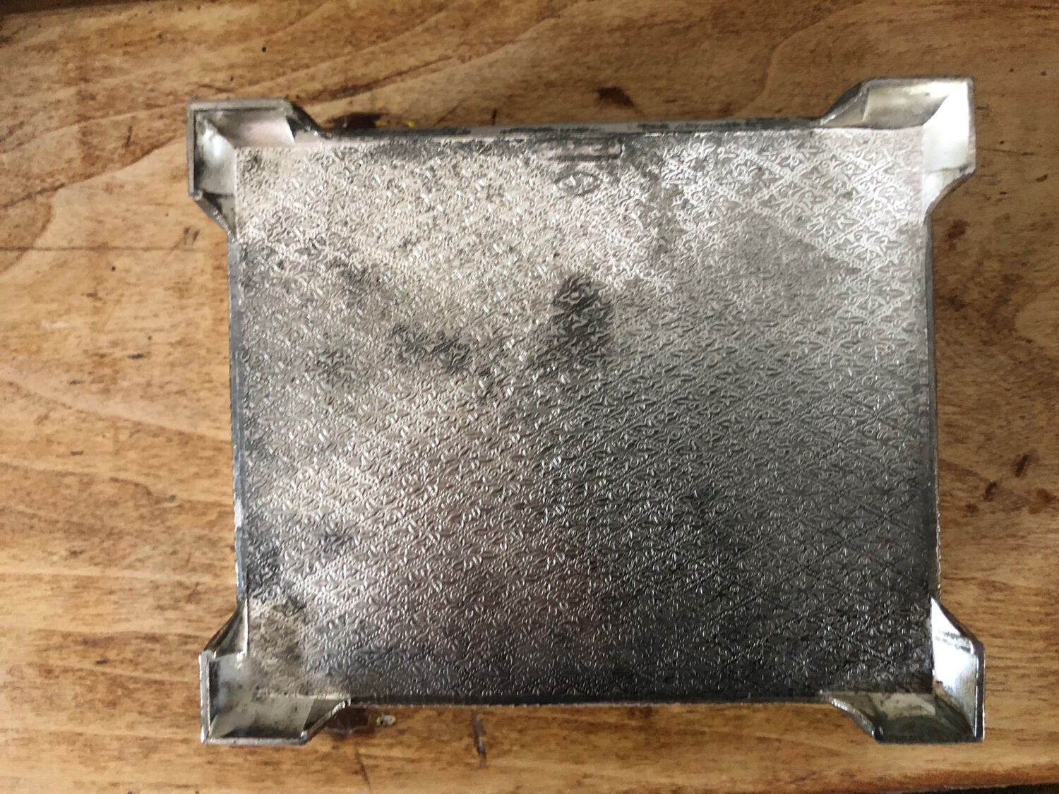 Silver metal jewelry box