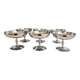 Stainless steel ice cream cups, set of 6, aperitif cups (ref 8)