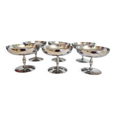Coupes à glace en inox , lot de 6 , coupes apéritif ( réf 8 )