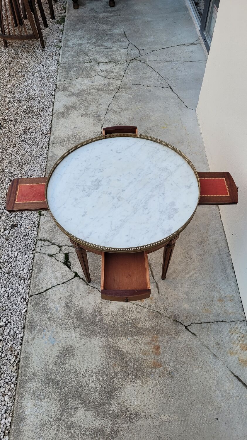 Antique Louis xvi style marble hot water bottle coffee table