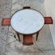 Antique Louis xvi style marble hot water bottle coffee table