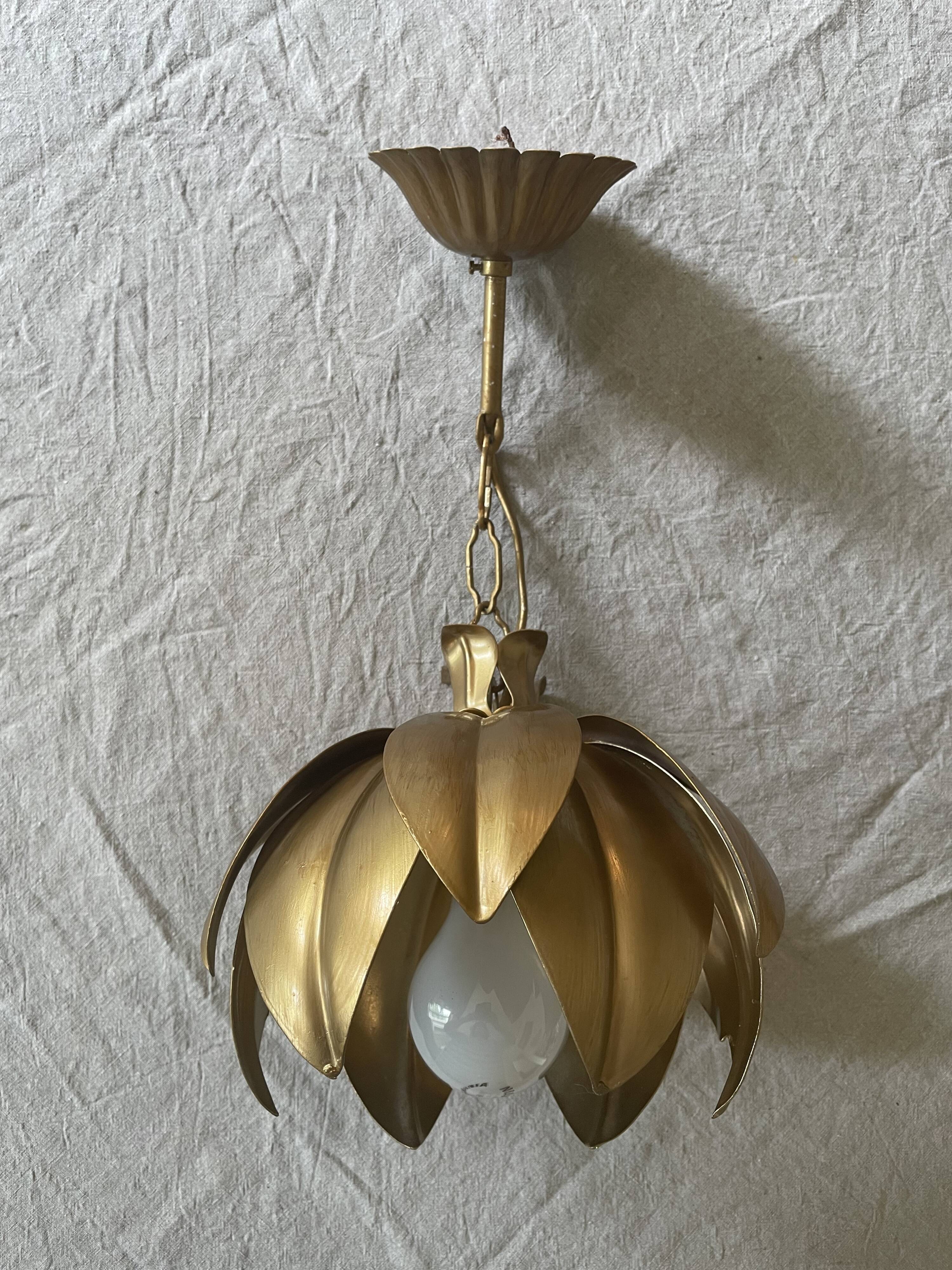 Metal flower chandelier