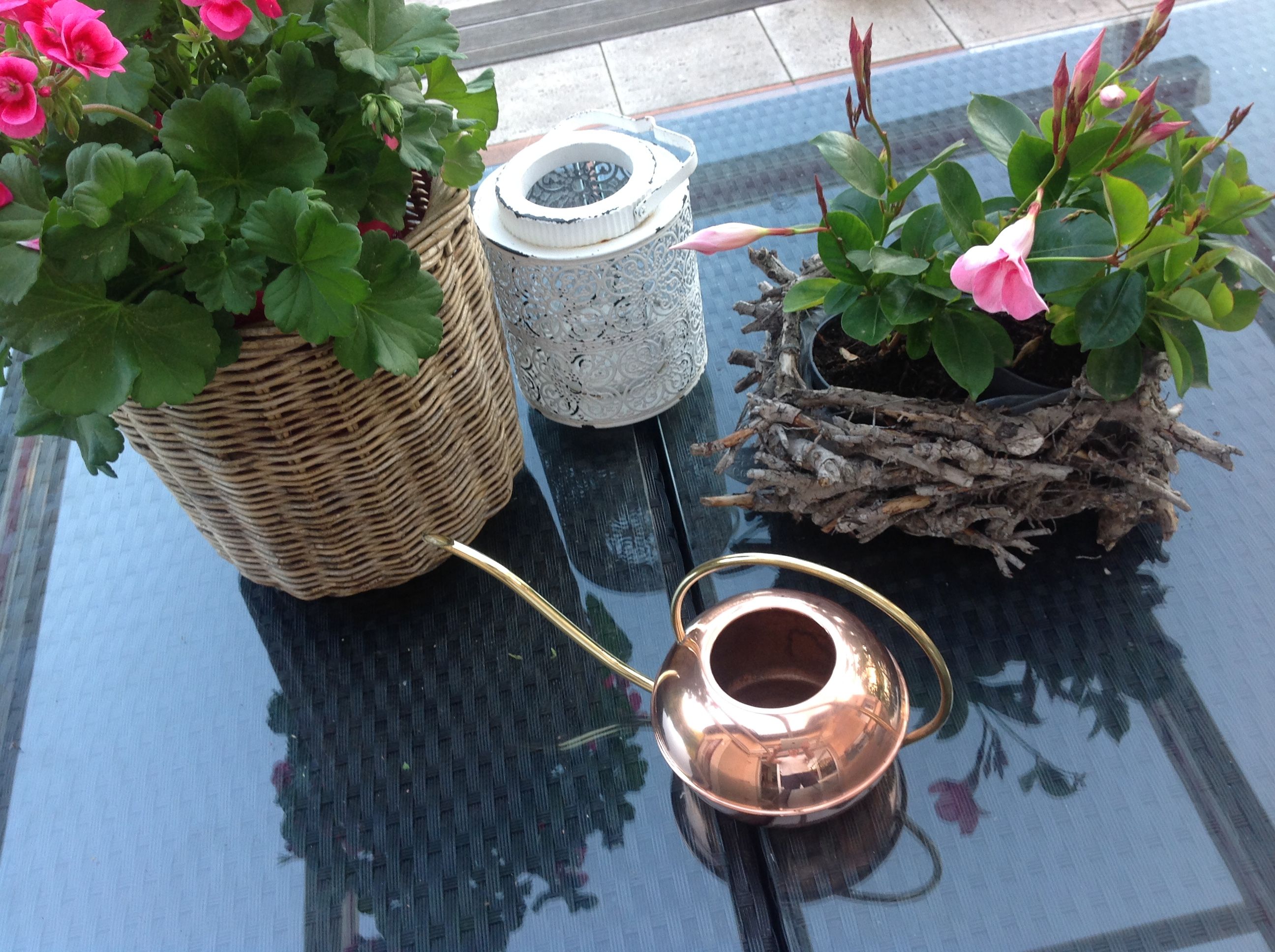 Watering can ball in red copper / vintage 60s-70s