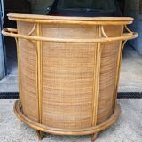 Vintage bamboo and rattan bar