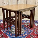 Set of 3 teak nesting tables from the 70s