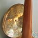 Large nautical lamp in wood and brass from the 80s