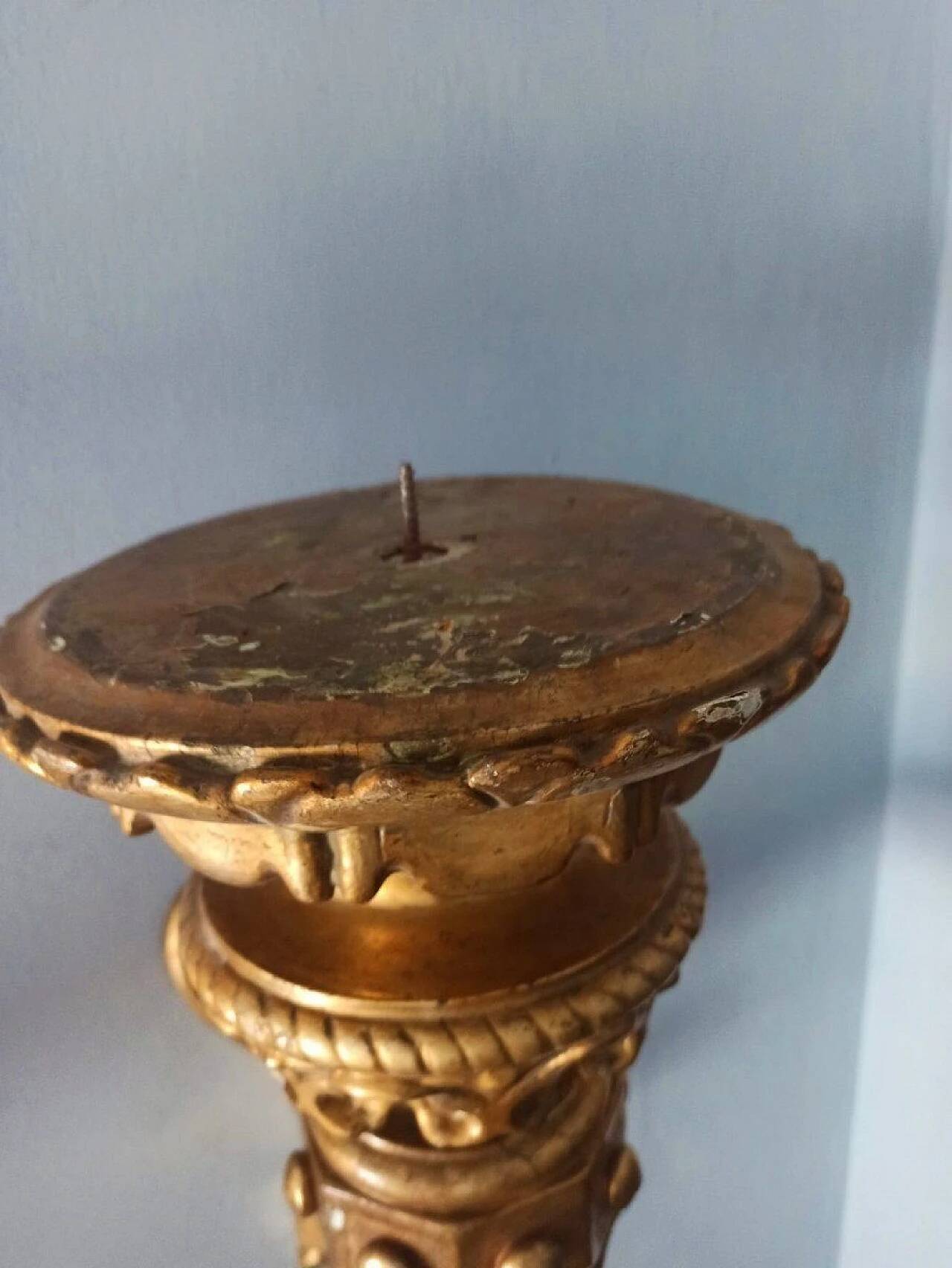 Pair of giltwood wall sconces, mid-19th century