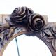 Ancient carved walnut frame mirror