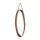 Oval wall mirror in teak, 1960s