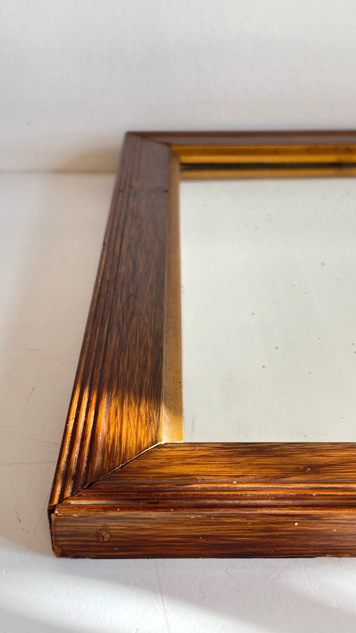 Art deco mirror 1920 wood and silver vintage