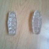 duo of small glass flower picks in very good condition 20th century