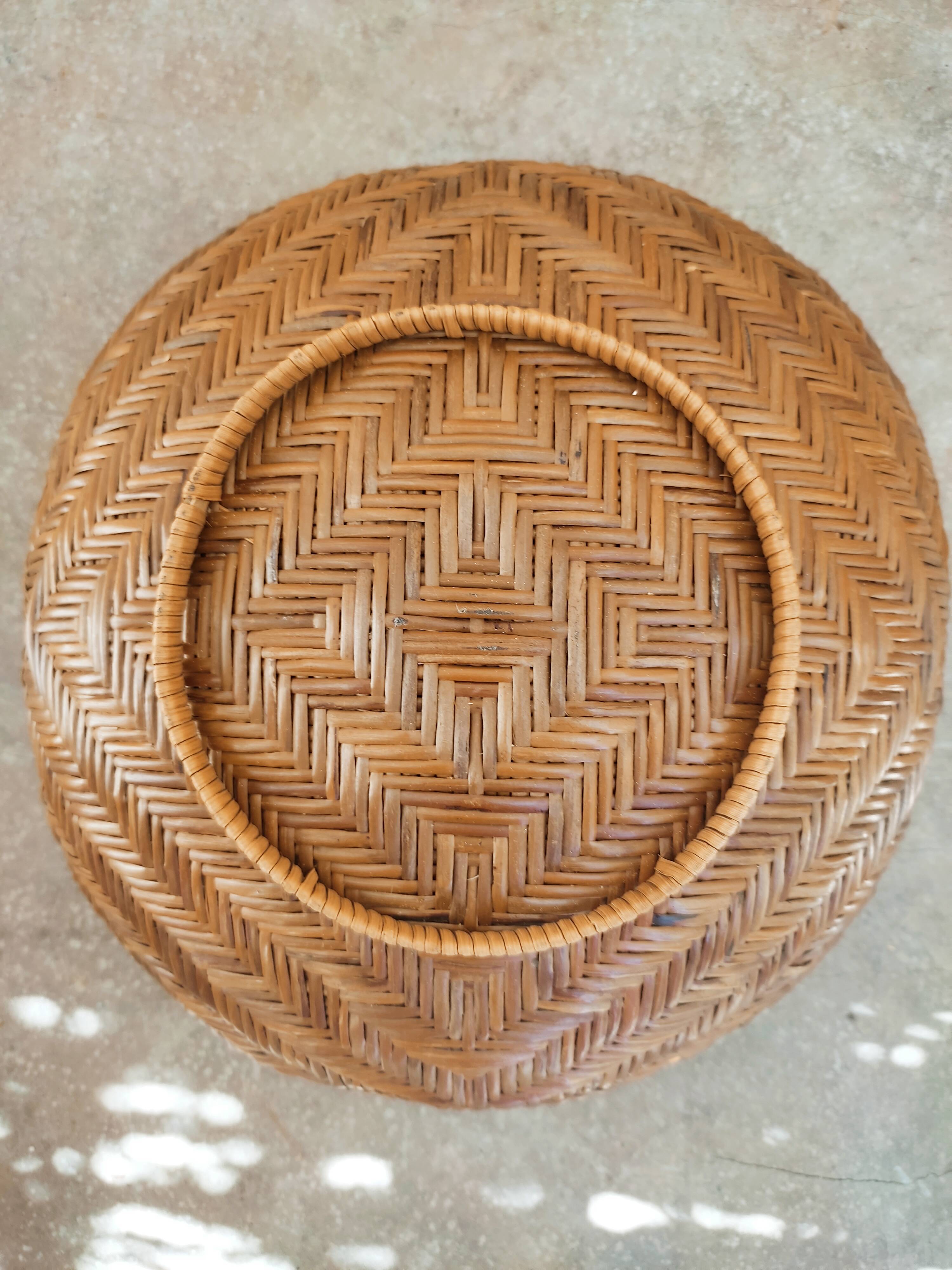 Hand braided basket