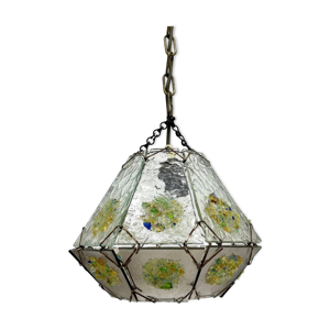 suspension en verre brutaliste,