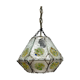 Brutalist glass hanging lamp, 1970s