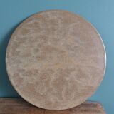 Round tray display for cake or cheese stoneware trivet