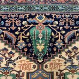 Vintage afghan ersari part silk rug 205x140 cm