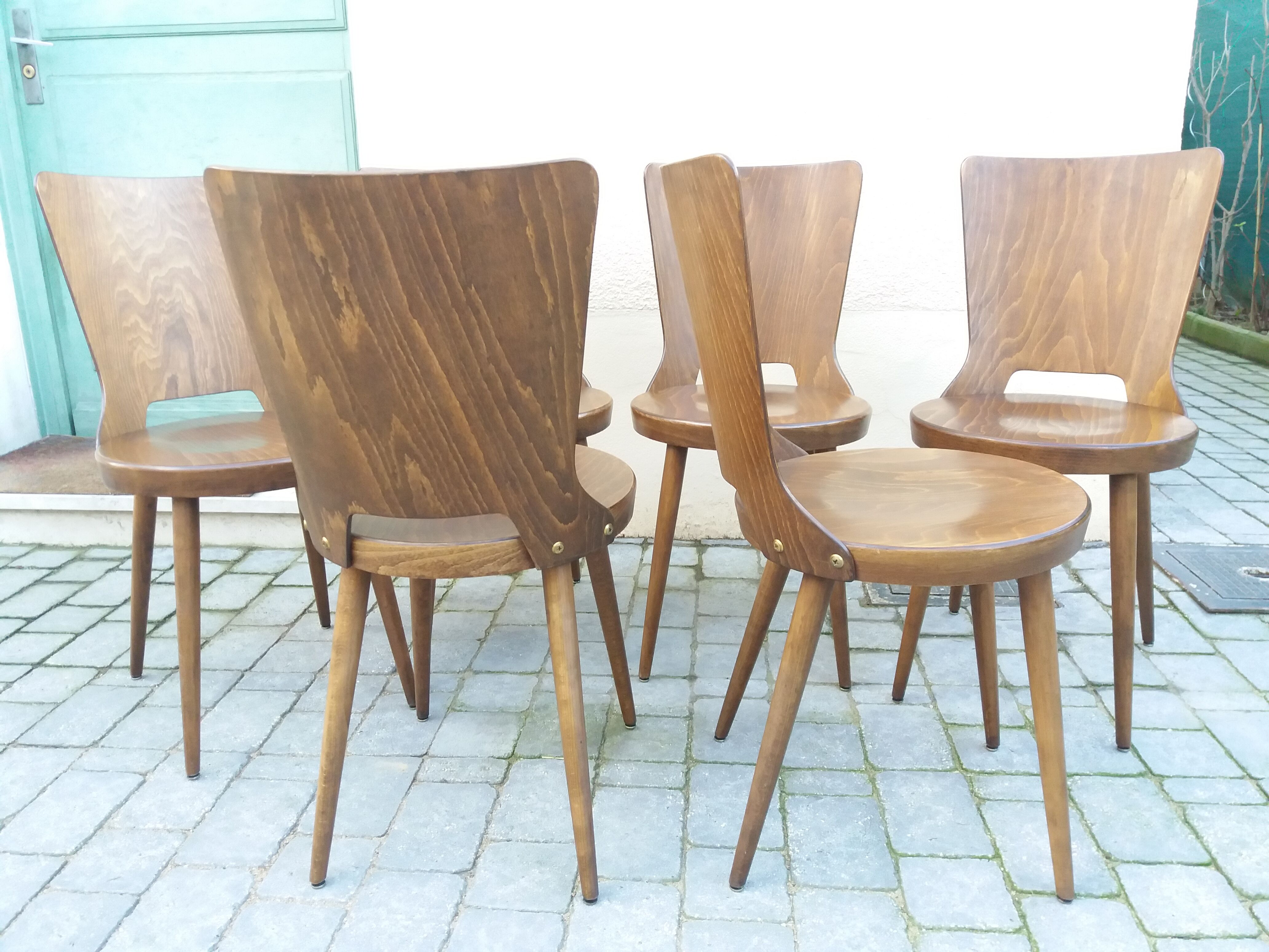 Lot de 3 chaises Baumann modèle dove
