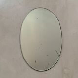 Oval mirror beveled old 32x47cm
