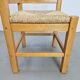 Dutch Modernist Art Deco Style Corner Chair in Oak and Rush, 1950s, Set of 2