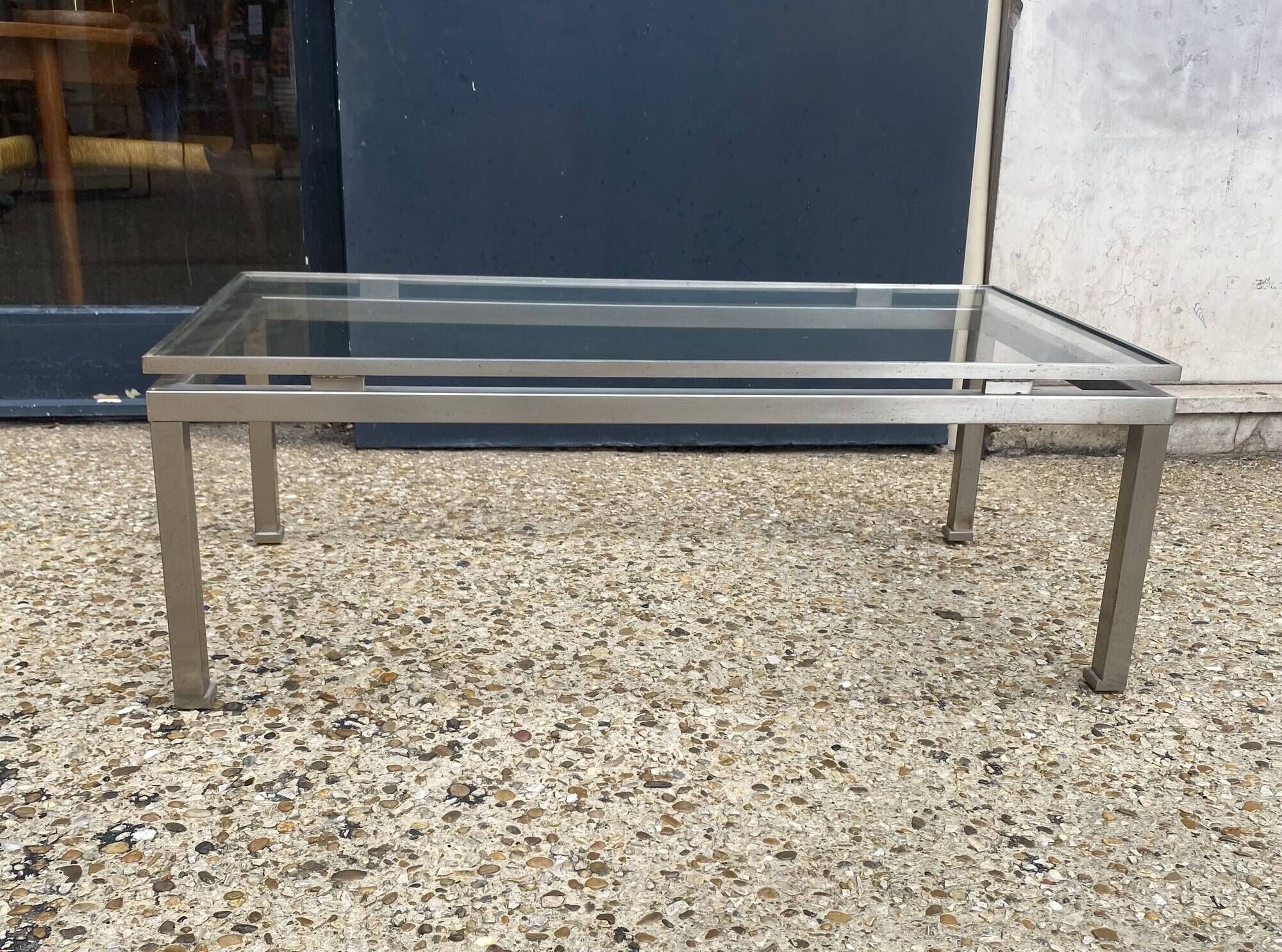Glass coffee table