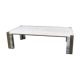 Table basse en travertin avec pieds bicolores