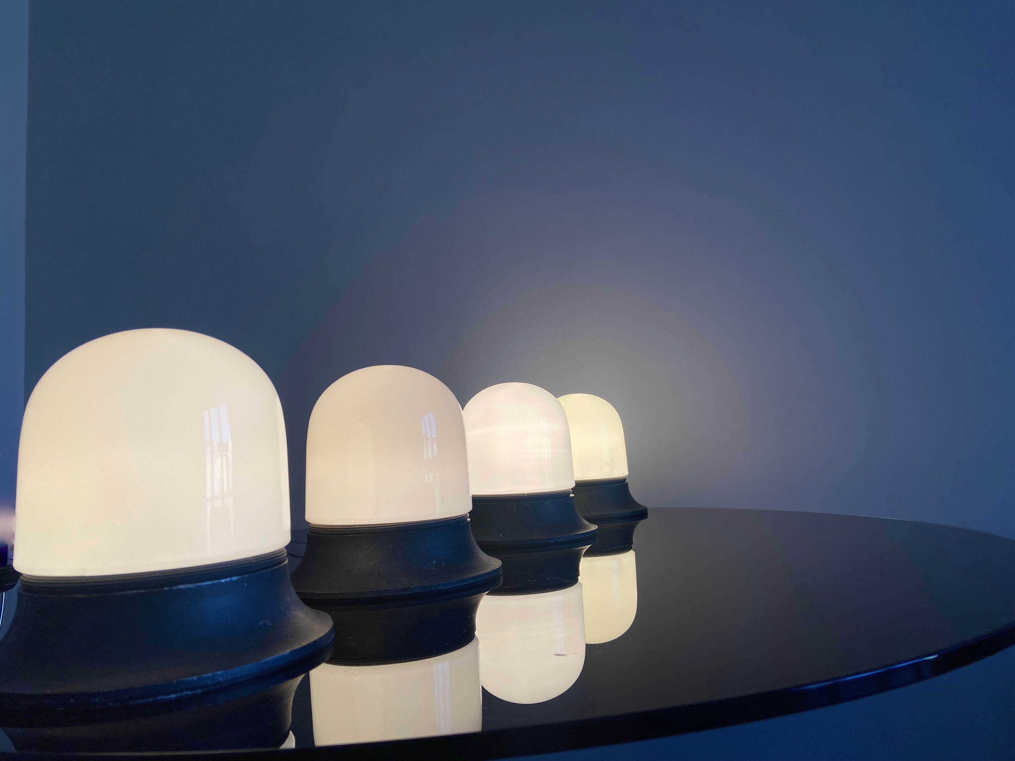 Set of 4 lamps artemide, italy 1970s