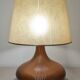 XL glazed ceramic living room lamp, France circa 1970