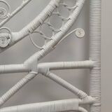 Headboard 2 places rattan peacock