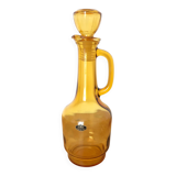 Carafe italienne vintage, en verre de couleur ambrée